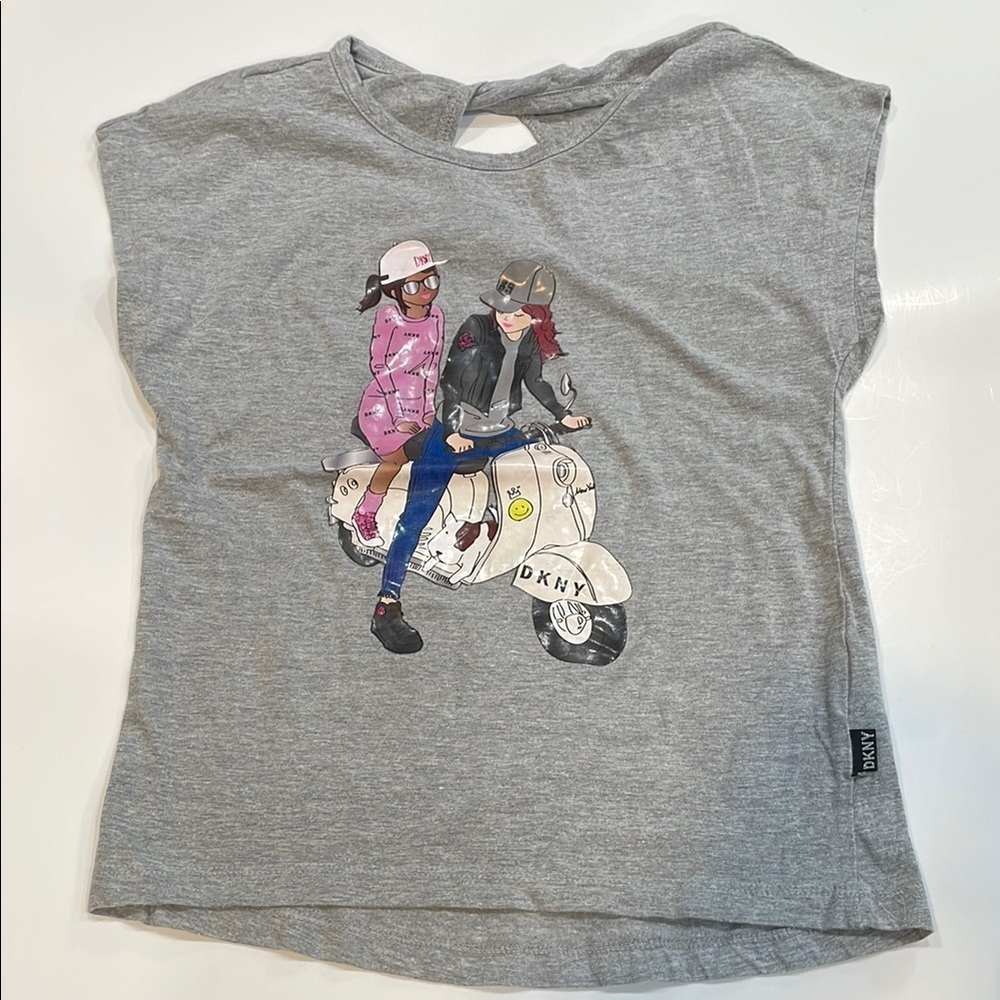 DKNY Gray Short Sleeve Graphic Tee